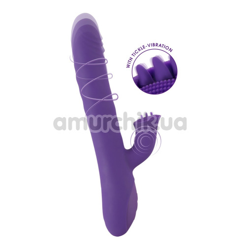 Вібратор з ротацією і поштовхами Sweet Smile Thrusting & Rotating Pearl Vibrator, фіолетовий