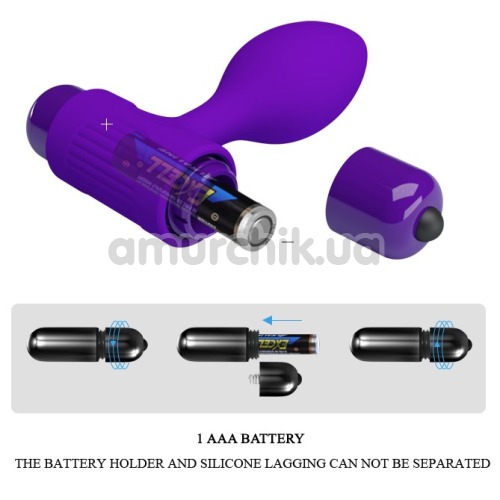 Анальная пробка с вибрацией Pretty Love Vibra Butt Plug, фиолетовая