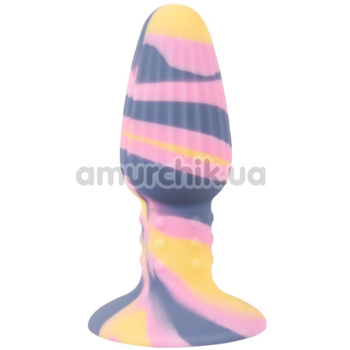 Анальная пробка Coloгful Joy Tricolour Butt Plug, разноцветная - Фото №1