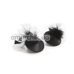 Украшения для сосков Bijoux Indiscrets Burlesque Pasties Feather, черные - Фото №1
