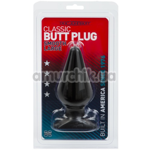 Анальная пробка Classic Butt Plug большая, черная