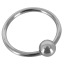 Эрекционное кольцо Sextreme Steel Glans Ring With Ball, 3 см - Фото №1