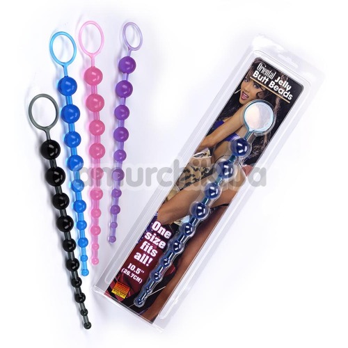 Анальная цепочка Oriental Jelly Butt Beads синяя