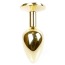 Анальная пробка с красным кристаллом Exclusivity Jewellery Gold Plug, золотая - Фото №4