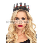 Корона Leg Avenue Metal Filigree Royal Crown Costume With Gems, чорна - Фото №1