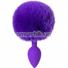 Анальная пробка с фиолетовым хвостиком ToDo Anal Plug Sweet Bunny, фиолетовая - Фото №1
