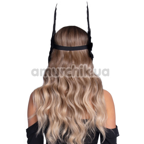 Повязка на голову с крыльями Leg Avenue Feather Headband, черная