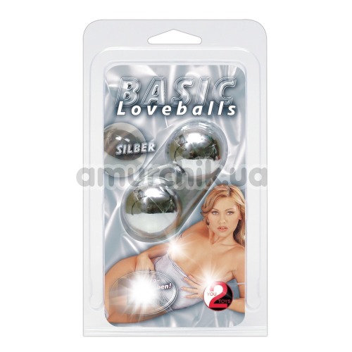 Вагинальные шарики Basic Loveballs, серебряные