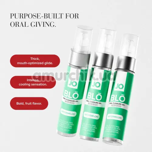 Гель для орального секса с охлаждающим эффектом JO Blo Watermelon - арбуз, 30 мл