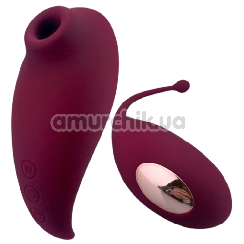 Набор Adrien Lastic Inspiration: Clitoral Suction Stimulator + Vibrating Egg, бордовый