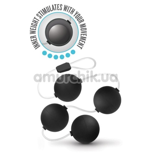 Анальні кульки Anal Adventures Platinum Pleasure Balls, чорні
