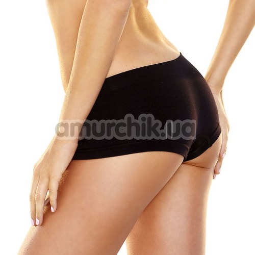 Трусики-шортики женские Seamless Bling Booty Shorts черные (модель HL39)
