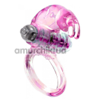 Эрекционное кольцо c вибрацией Boss Series Rabbit Vibro Cock Ring, розовое - Фото №1