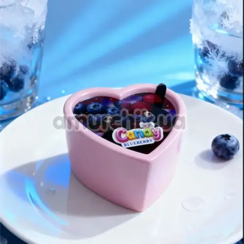 Свеча для массажа Candy Heart Blueberry - черника, 70 мл