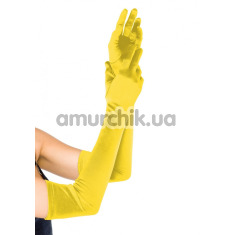 Рукавички Leg Avenue Extra Long Opera Length Satin Gloves, жовті - Фото №1