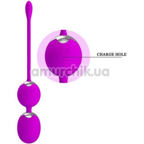 Вагинальные шарики с вибрацией Pretty Love Werner, фиолетовые