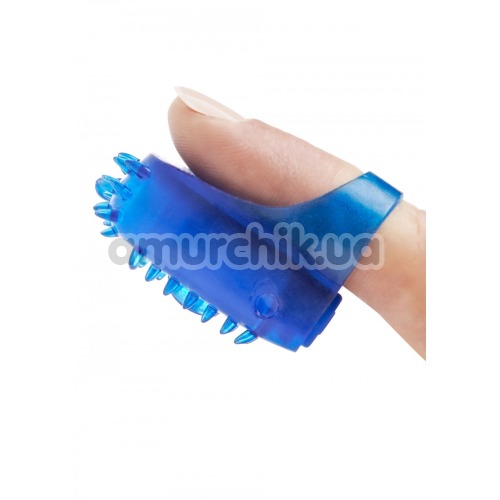 Набір з віброкільця і ​​насадки на палець з вібрацією Flex Ring And Finger Vibe, синій
