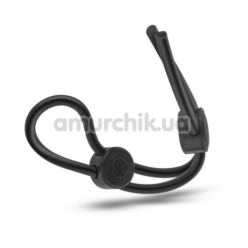 Эрекционное кольцо Stay Hard Silicone Double Loop Cock Ring, черное