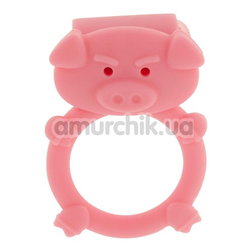 Виброкольцо Mad Piggy, розовое