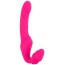 Безременевий страпон з вібрацією Double Teaser Vibrating Strapless Strap - On, рожевий - Фото №3