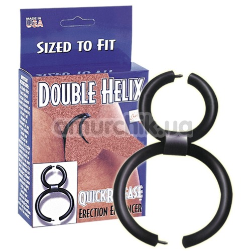 Эрекционное кольцо Double Helix, черное