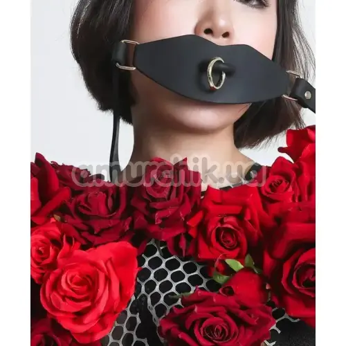 Кляп з повідцем Roomfun Silicone Locking Bit Gag, чорний