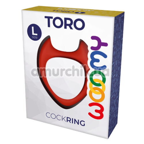 Эрекционное кольцо Wooomy Toro L, красное