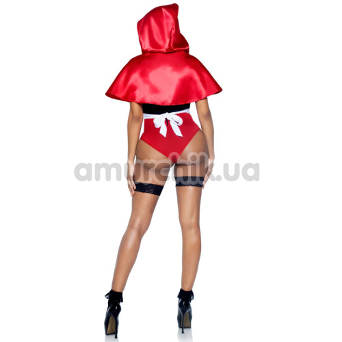 Костюм красной шапочки Leg Avenue Naughty Miss Red Costume красный: боди + фартук + накидка на голову