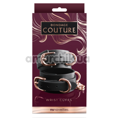 Наручники Bondage Couture Wrist Cuffs, черные