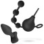 Набор из 3 анальных игрушек Nexus Anal Beginner Kit, черный - Фото №1