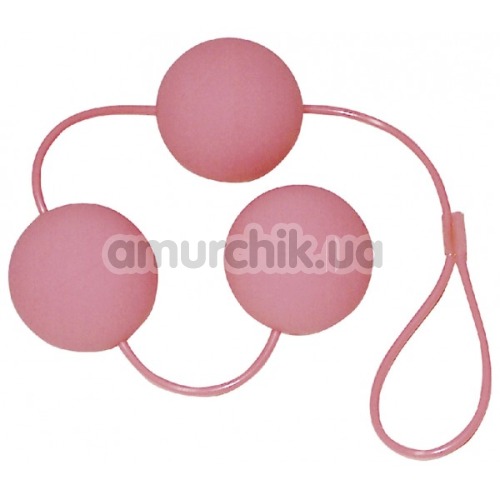 Вагінальні кульки Velvet Pink Balls рожеві - Фото №1
