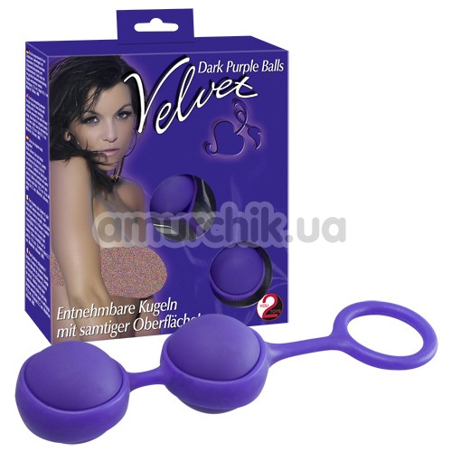 Вагинальные шарики Velvet Dark Purple Balls, фиолетовые