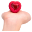 Анальная пробка с вибрацией B-Vibe Vibrating Heart M/L, красная - Фото №5