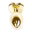 Анальная пробка с ярко-розовым кристаллом Exclusivity Jewellery Gold Heart Plug, золотая - Фото №3