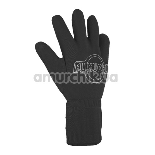 Рукавичка для масажу з вібрацією Fukuoku Five Finger Massage Glove, чорна