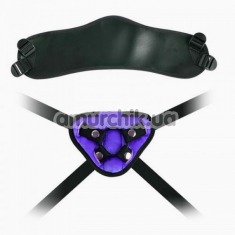Трусики для страпона Lovetoy Orgazm Cozy Harness Series + 4 кільця, фіолетові - Фото №1