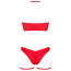 Комплект Obsessive Kissmas червоний: бюстгальтер + трусики + чокер + підв'язки - Фото №6