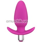 Анальная пробка с вибрацией Little Thumper Vibrating Silicone Anal Plug, розовая - Фото №1