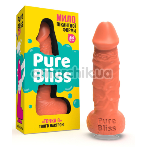 Мило у вигляді пеніса з присоскою Pure Bliss Big, помаранчеве