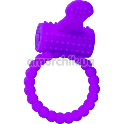 Виброкольцо Silicone Vibro Cock Ring, фиолетовое