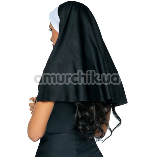 Накидка монахині Leg Avenue Nun Habit Costume Headband, чорна