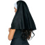Накидка монахині Leg Avenue Nun Habit Costume Headband, чорна - Фото №1