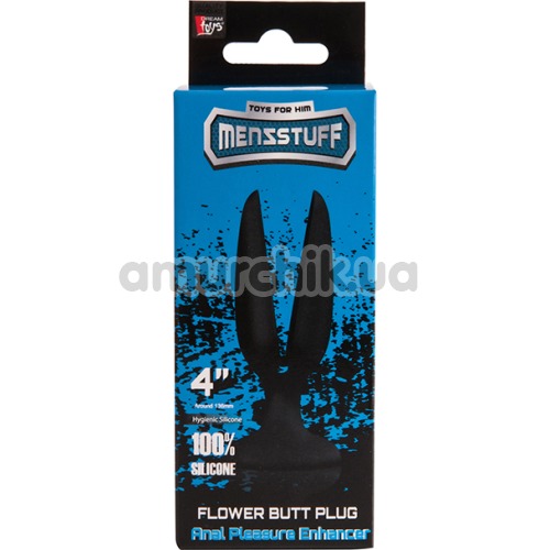 Анальная пробка Menz Stuff Flower Butt Plug Black, черная