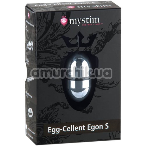 Віброяйце для електростимуляції Mystim Egg-Cellent Egon S, сріблясте