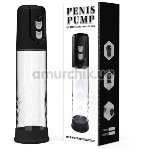 Вакуумная помпа для члена Penis Pump Suck Vacuum Pump, прозрачная