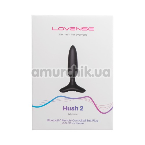 Анальная пробка с вибрацией Lovense Hush 2 XS, черная