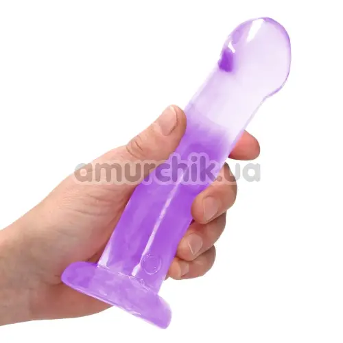 Фаллоимитатор Realrock Crystal Clear Dildo Non Realistic 7, фиолетовый