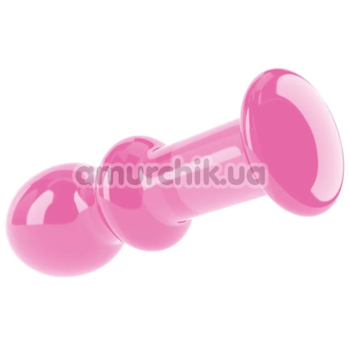 Анальна пробка Love Toy Glass Romance Dildo GS14, рожева