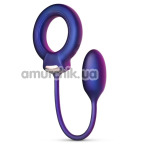 Виброкольцо для члена с анальным вибростимулятором Hueman Eclipse Anal Vibrator, фиолетовое - Фото №1