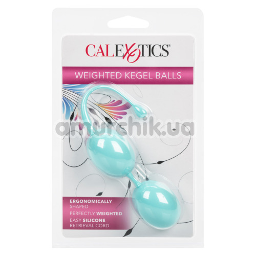Вагинальные шарики Calextics Weighted Kegel Balls, голубые